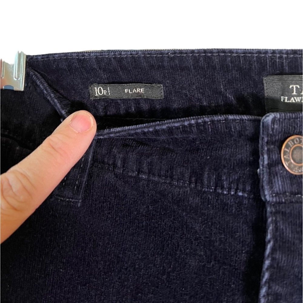 Talbots Women's Black Flawless 5 Pocket Corduroy Flare Pants Petite Size 10 - Picture 9 of 9